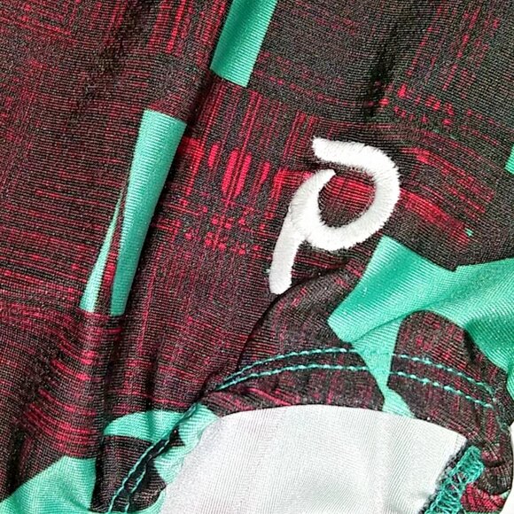 Plum Practicewear Gymnastics Leotard Abstract Aqua Maroon Size CL Child Large - Picture 3 of 4